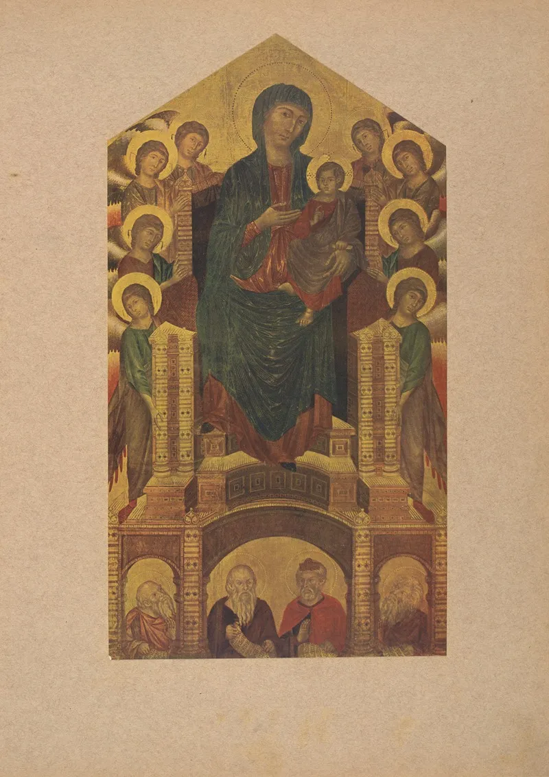 Cimabue‎ ‎madonna‎ ‎col‎ ‎bambino‎ ‎angeli‎ ‎e‎ ‎santi