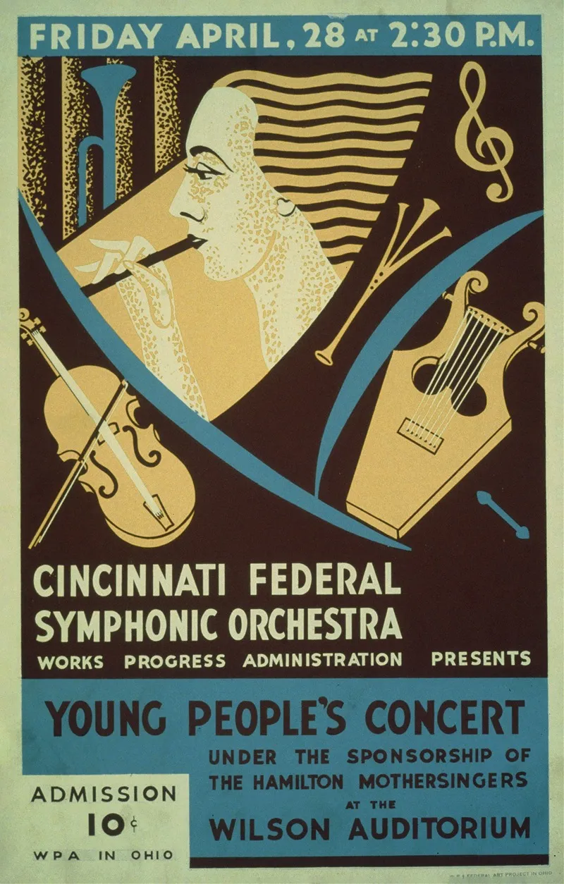Cincinnati Federal Symphonic Orchestra At Wilson Auditorium Wall Art by Joseph Byron Egan - High-Resolution Digital Print