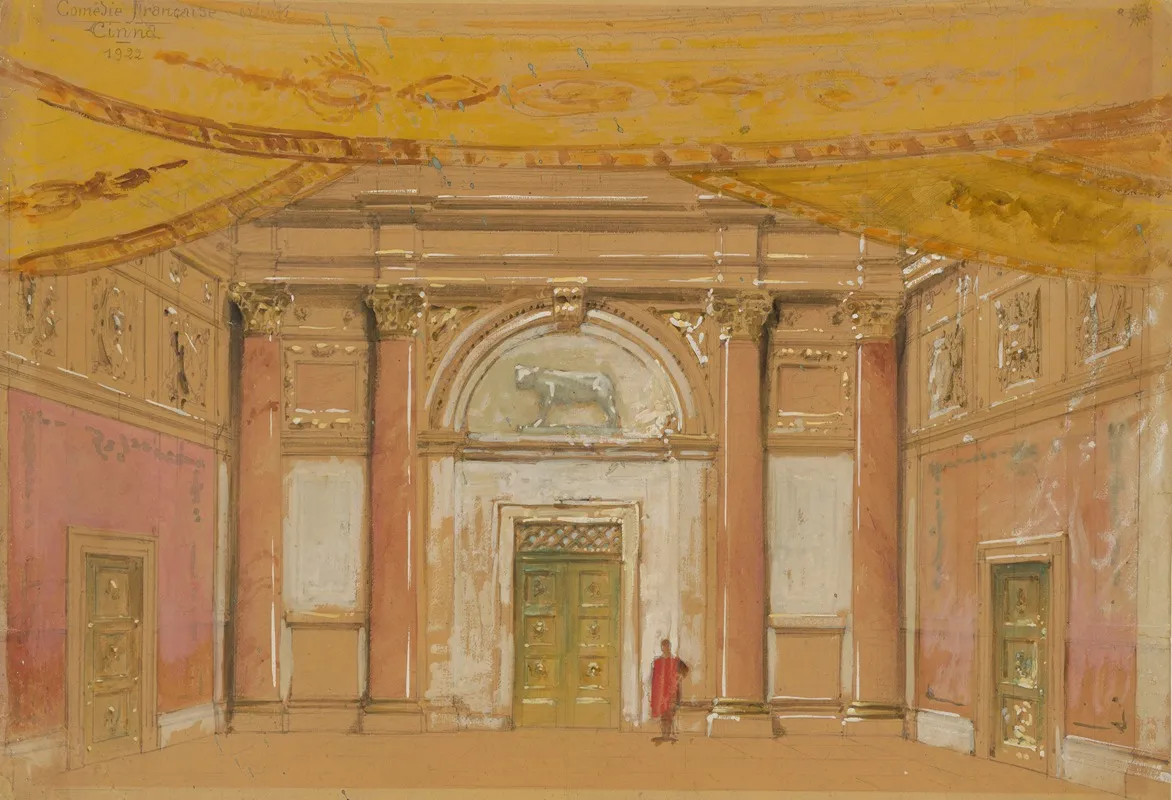 Cinna Maquette De Decor Actes 2 Et 3 Le Palais Dauguste Wall Art by Alexandre Bailly - High-Resolution Digital Print