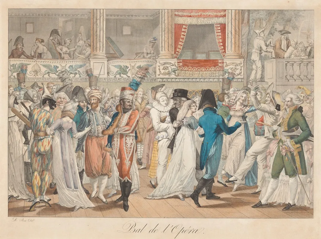 Cinq Tableaux De Costumes Parisiens Wall Art by Jean Franc̦ois Bosio - High-Resolution Digital Print