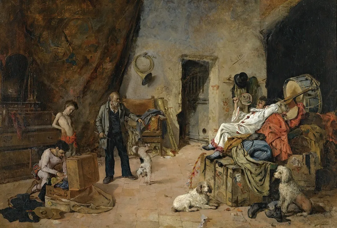Circenses The Circus Performers Wall Art by Vicente March Marco - High-Resolution Digital Print
