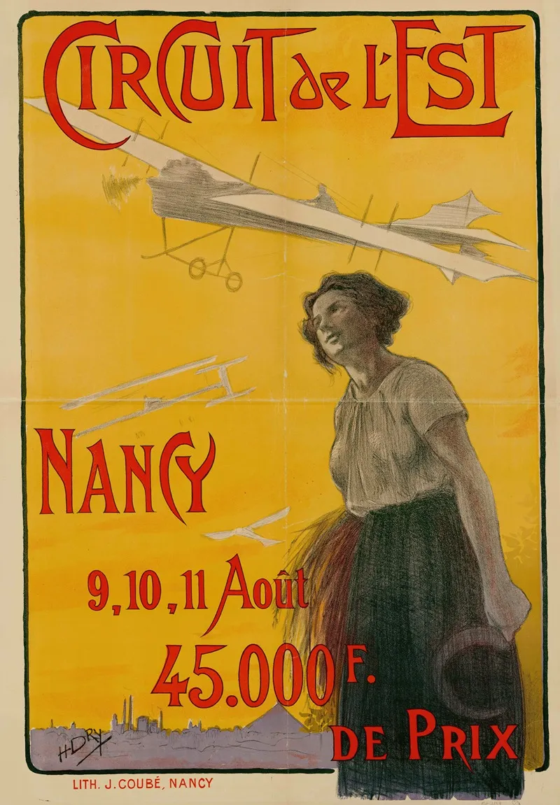 Circuit De Lest Nancy 9 10 11 Aout 45 000 F De Prix Wall Art by Henri-Charles-Jean-Marie Hogard - High-Resolution Digital Print