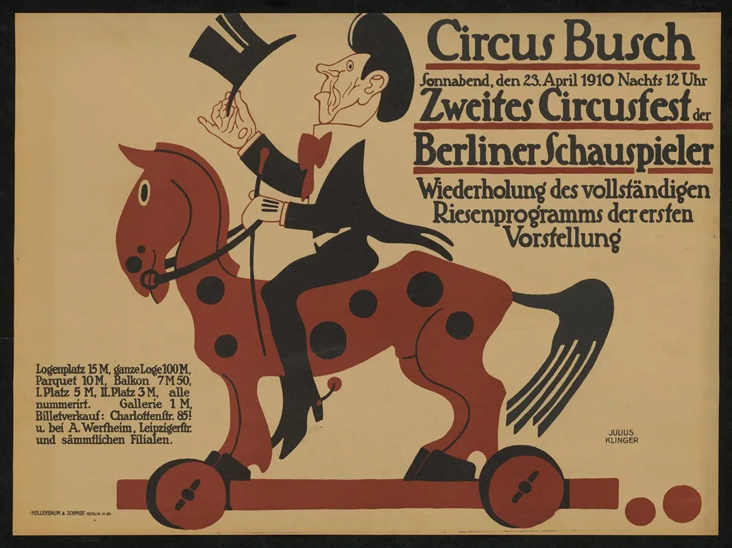 Circusfest Der Berliner Schauspieler Wall Art by Julius Klinger - High-Resolution Digital Print