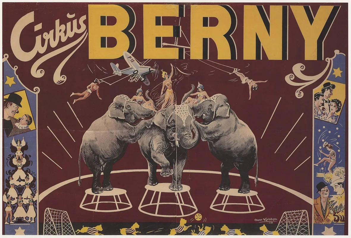 Cirkus Berny 1956 Wall Art by Oscar Knudsen - High-Resolution Digital Print