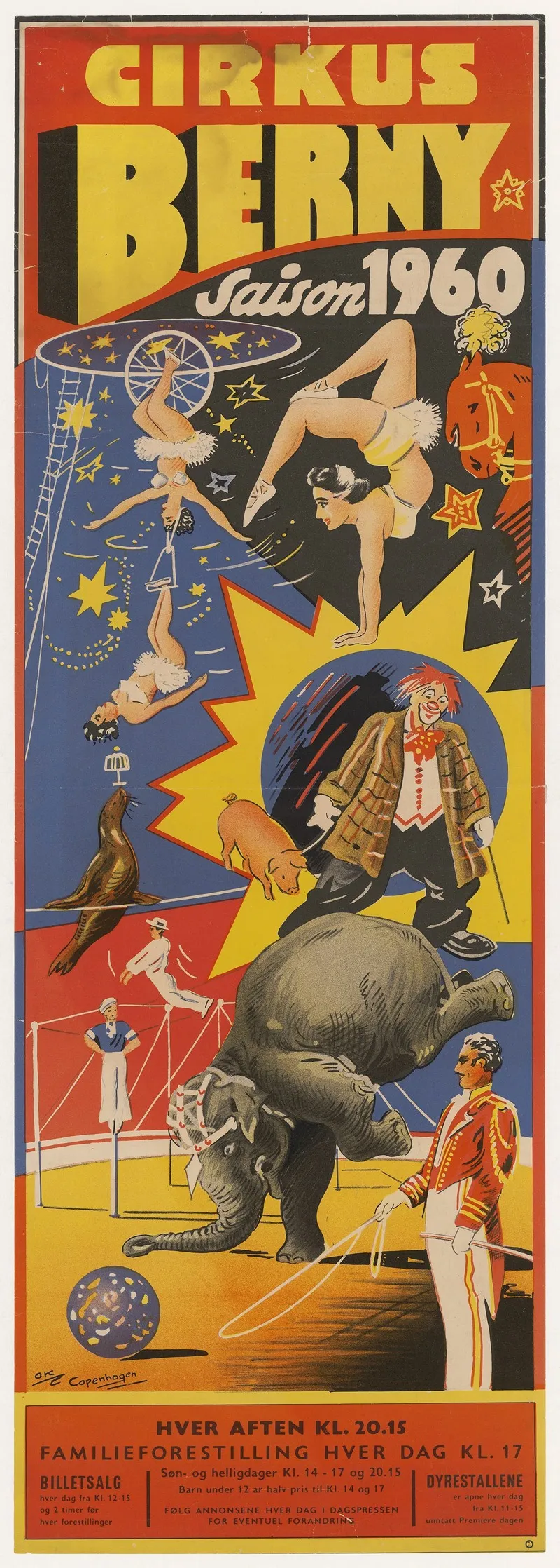 Cirkus Berny Saison 1960 Wall Art by Oscar Knudsen - High-Resolution Digital Print