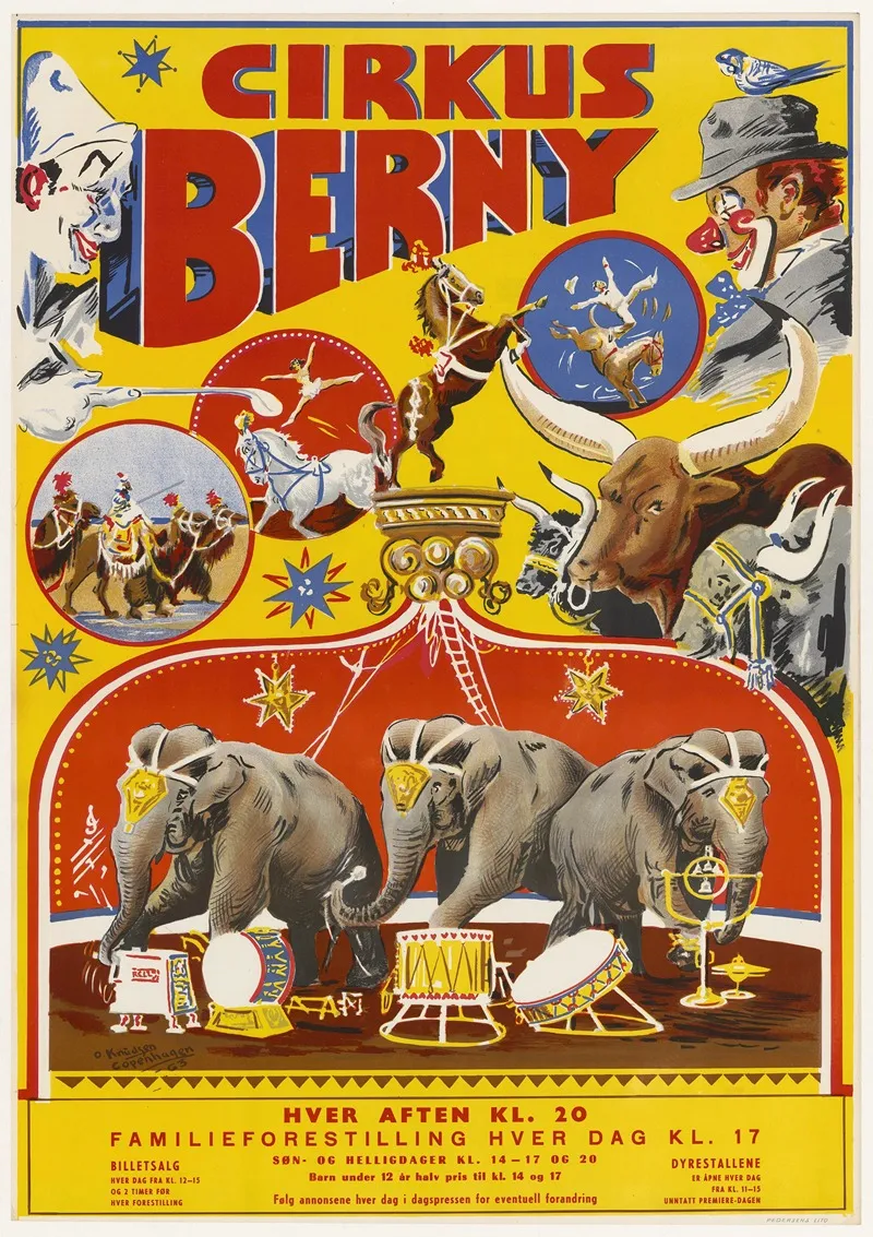 Cirkus Berny Sesong 1963 Wall Art by Oscar Knudsen - High-Resolution Digital Print