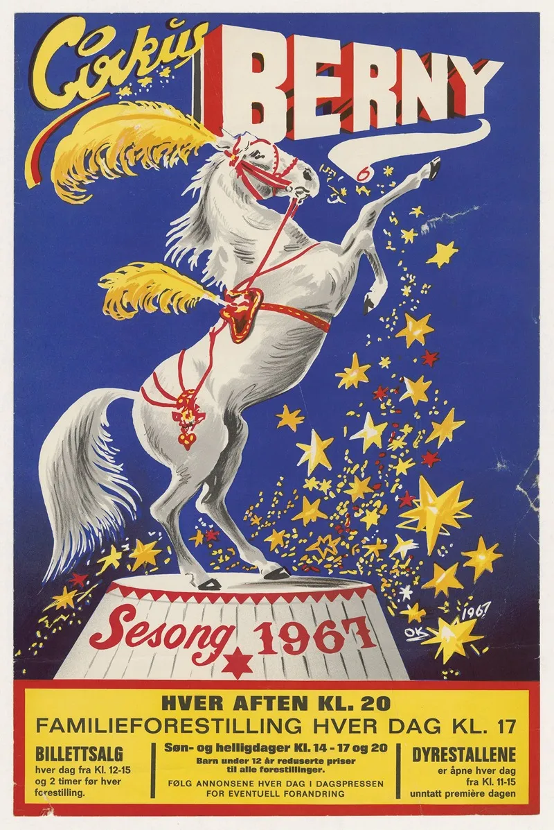Cirkus Berny Sesong 1967 2 Wall Art by Oscar Knudsen - High-Resolution Digital Print