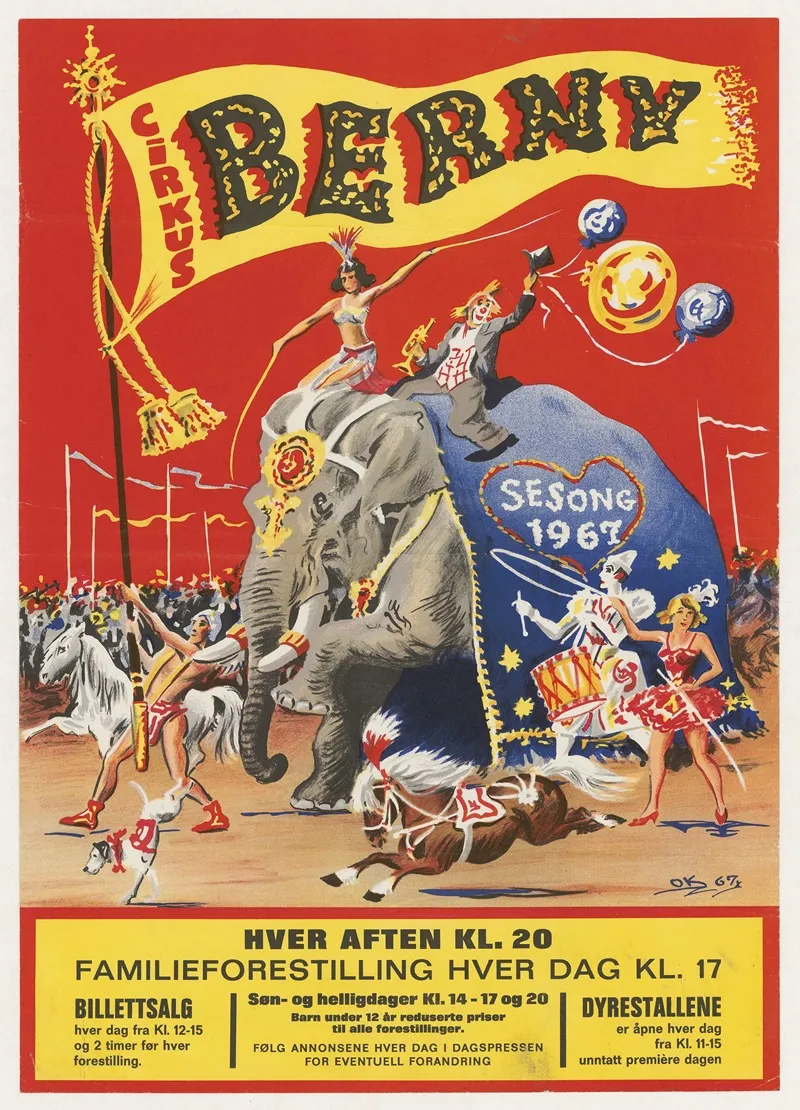 Cirkus Berny Sesong 1967 Wall Art by Oscar Knudsen - High-Resolution Digital Print