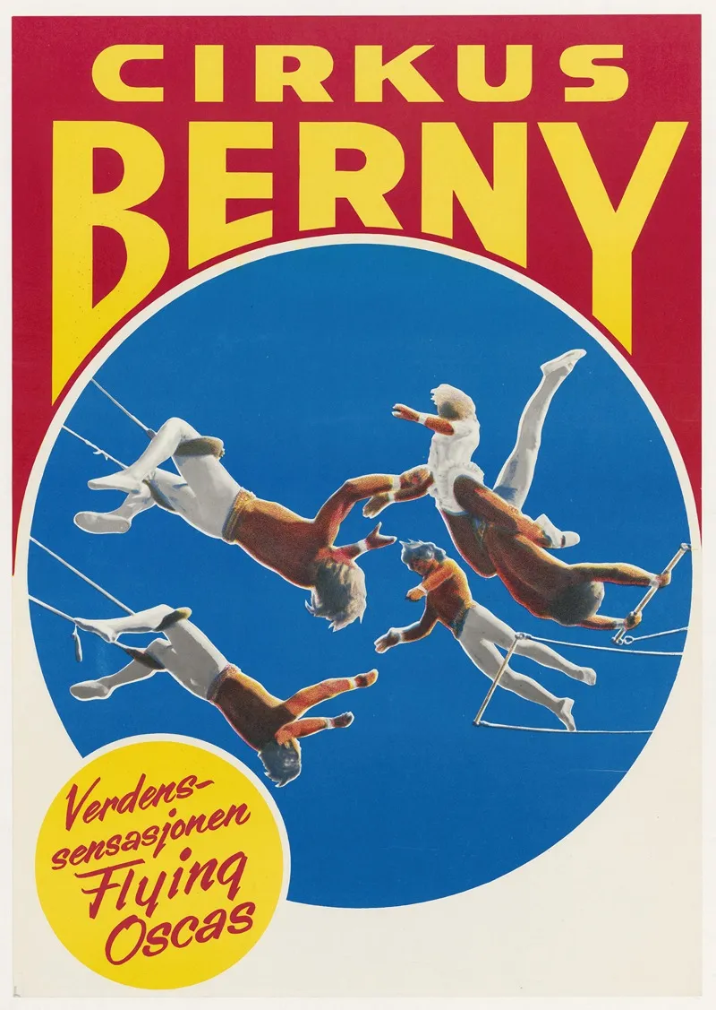 Cirkus Berny Verdenssensasjonen Flying Oscas Wall Art by Anonymous - High-Resolution Digital Print