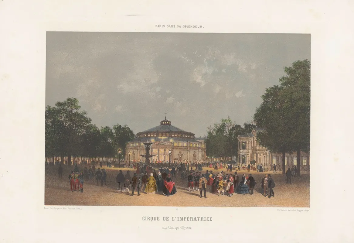 Cirque De Limperatrice Aux Champs Elysees Wall Art by Philippe Benoist - High-Resolution Digital Print
