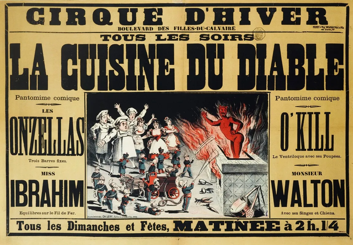 Cirque Dhiver Boulevard Des Filles Du Calvaire Tous Les Soirs La Cuisine Du Diable