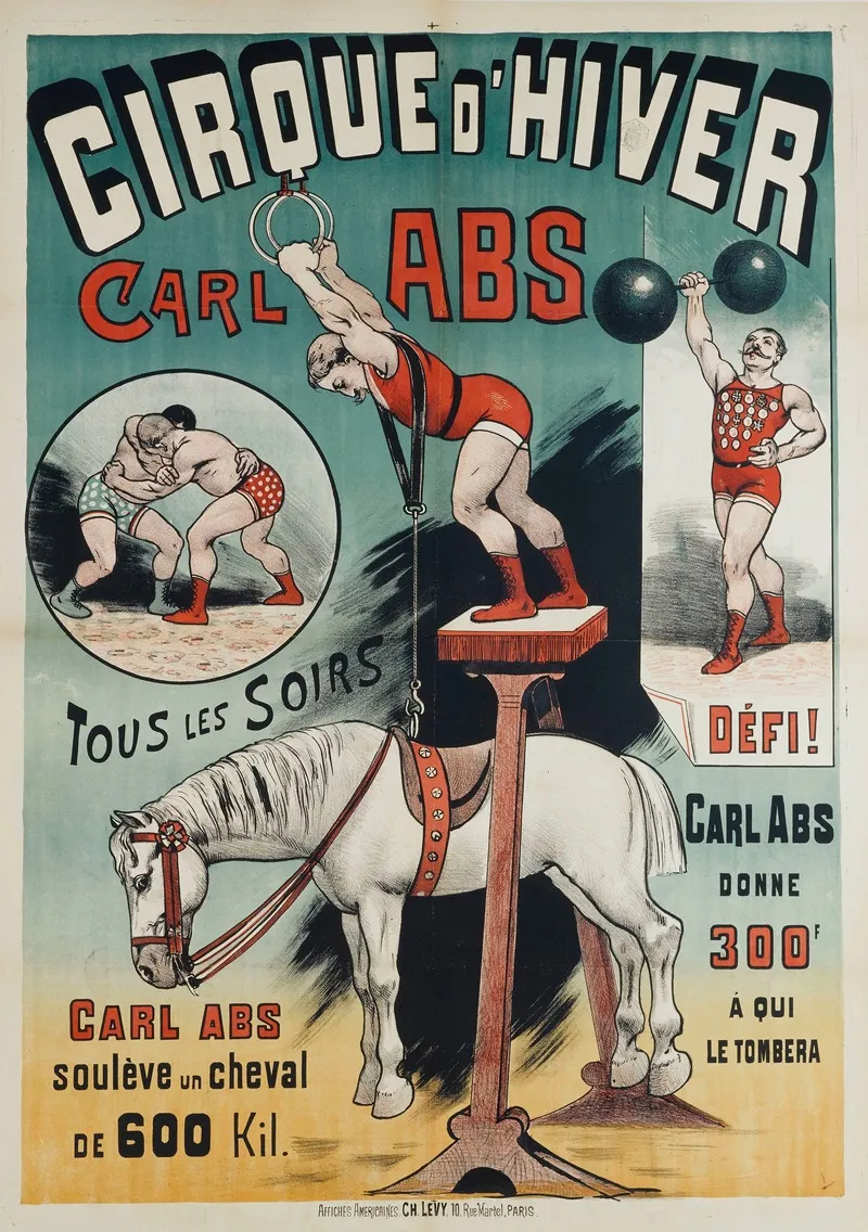 Cirque Dhiver Carl Abs Tous Les Soirs Wall Art by Imp. Emile Lévy - High-Resolution Digital Print