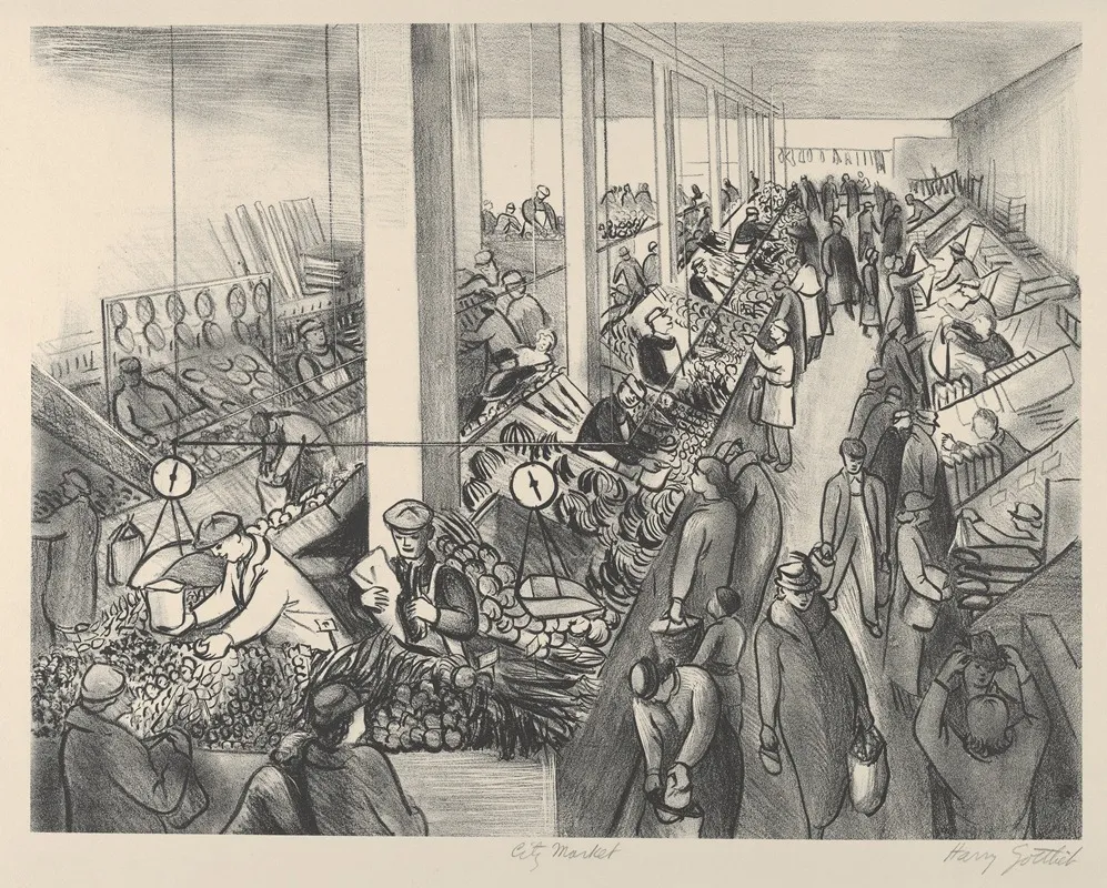 City Market Wall Art by Harry Gottlieb - High-Resolution Digital Print