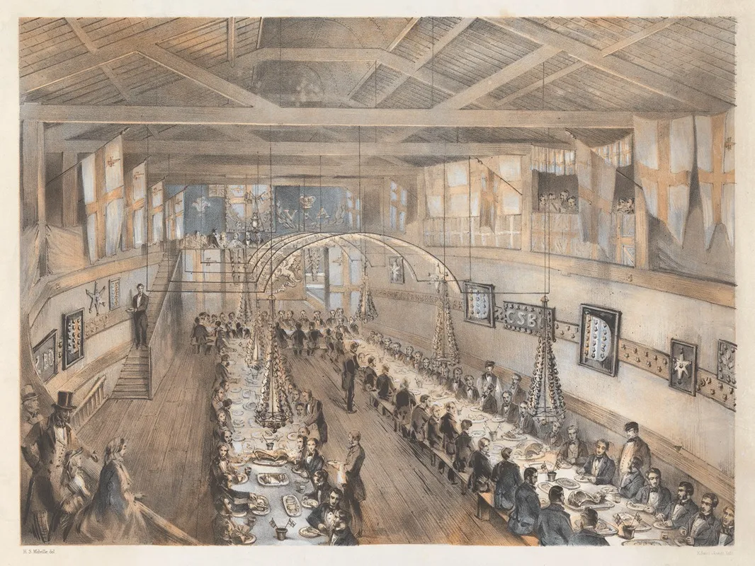 City Steam And Boat Company Dinner To Captains Wall Art by Harden Sidney Melville - High-Resolution Digital Print