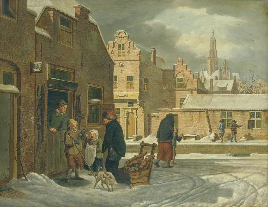 City View In The Winter Wall Art by Dirk Jan van der Laan - High-Resolution Digital Print
