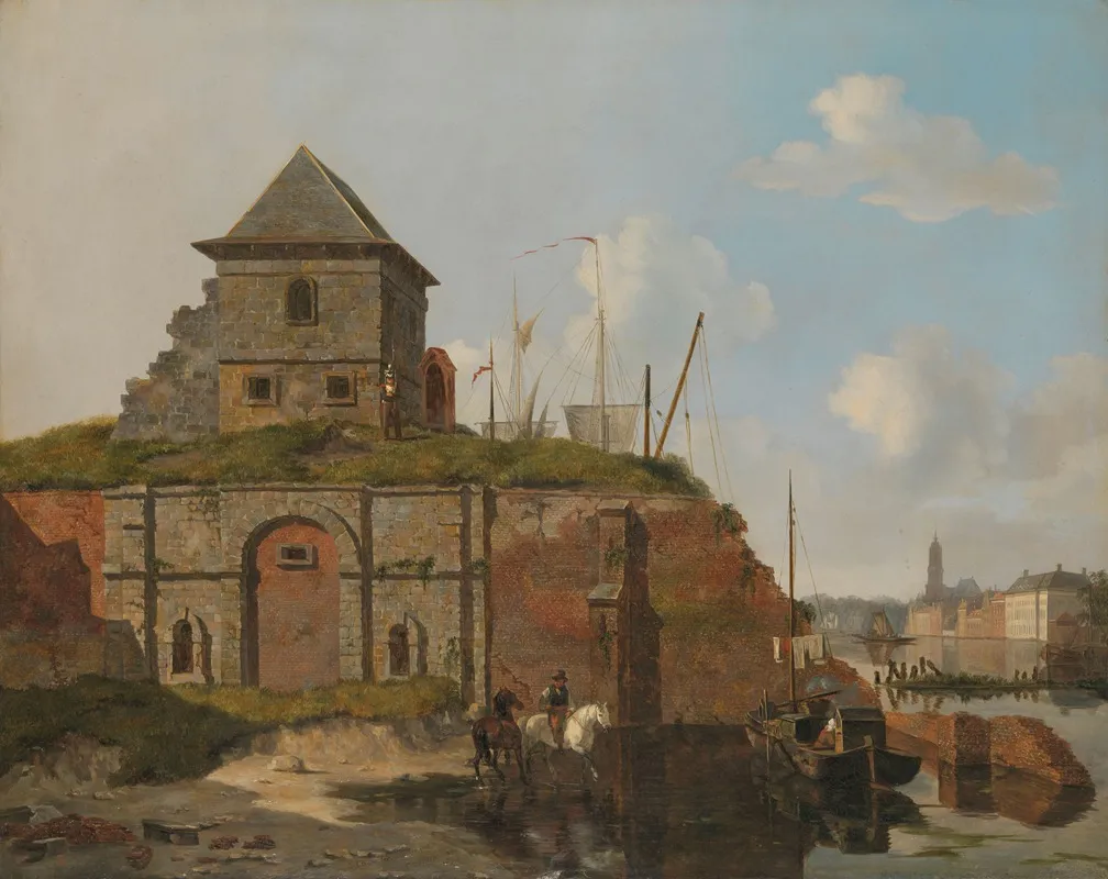 City Wall With Gunpowder Magazine Wall Art by Carel Jacobus Behr - High-Resolution Digital Print