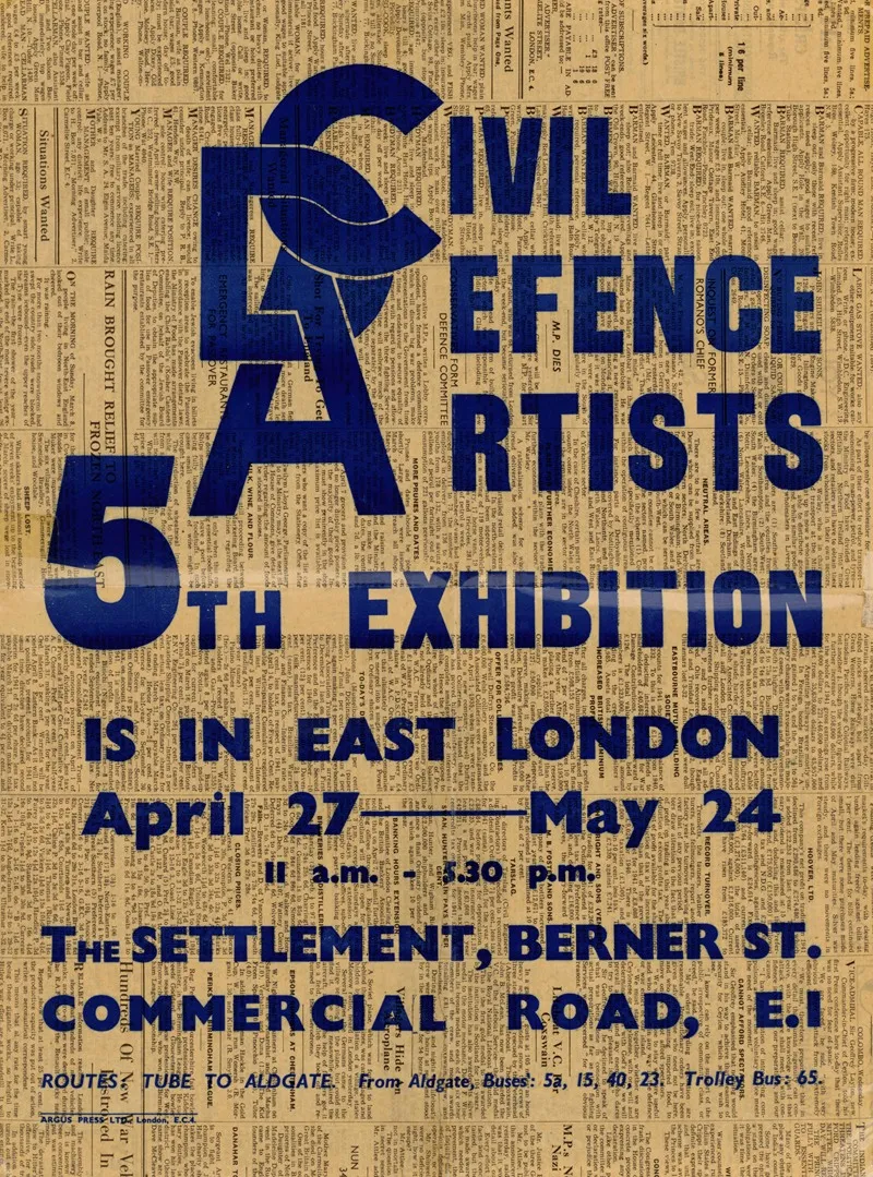 Civil Defence Artists 5th Exhibition Wall Art by Anonymous - High-Resolution Digital Print