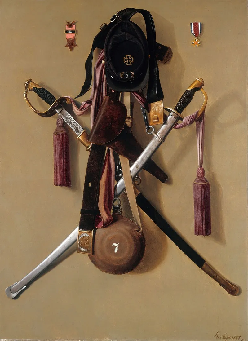 Civil War Regalia Of Major Levi Gheen Mccauley Wall Art by George Cope - High-Resolution Digital Print