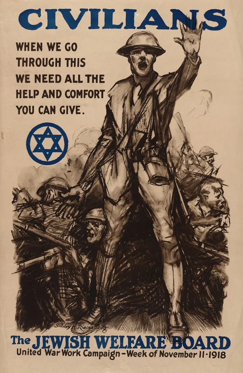 Civilians When We Go Through This We Need All The Help And Comfort You Can Give The Jewish Welfare Board Wall Art by Sidney Riesenberg - High-Resolution Digital Print