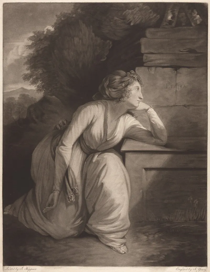 Clara At The Tomb Of Eloisa Wall Art by John Hoppner - High-Resolution Digital Print