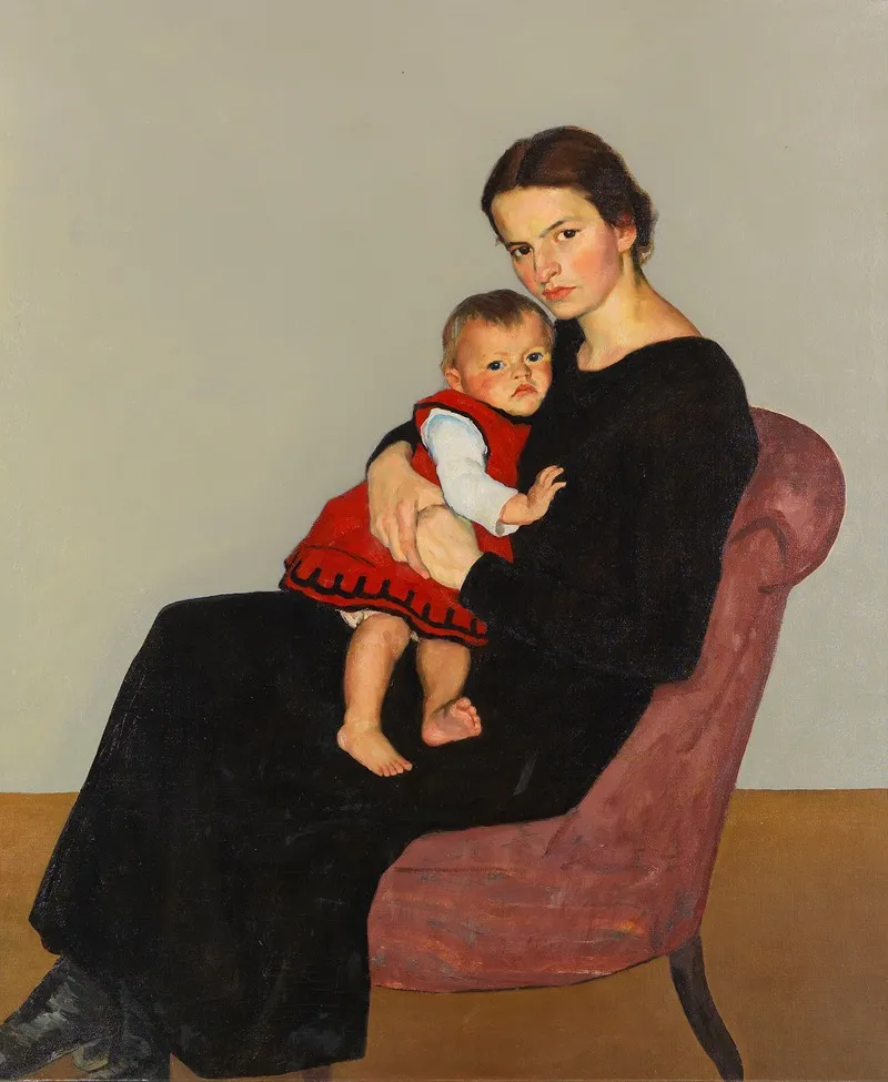 Clare Maillard With Daughter Maria Wall Art by Willi Maillard - High-Resolution Digital Print