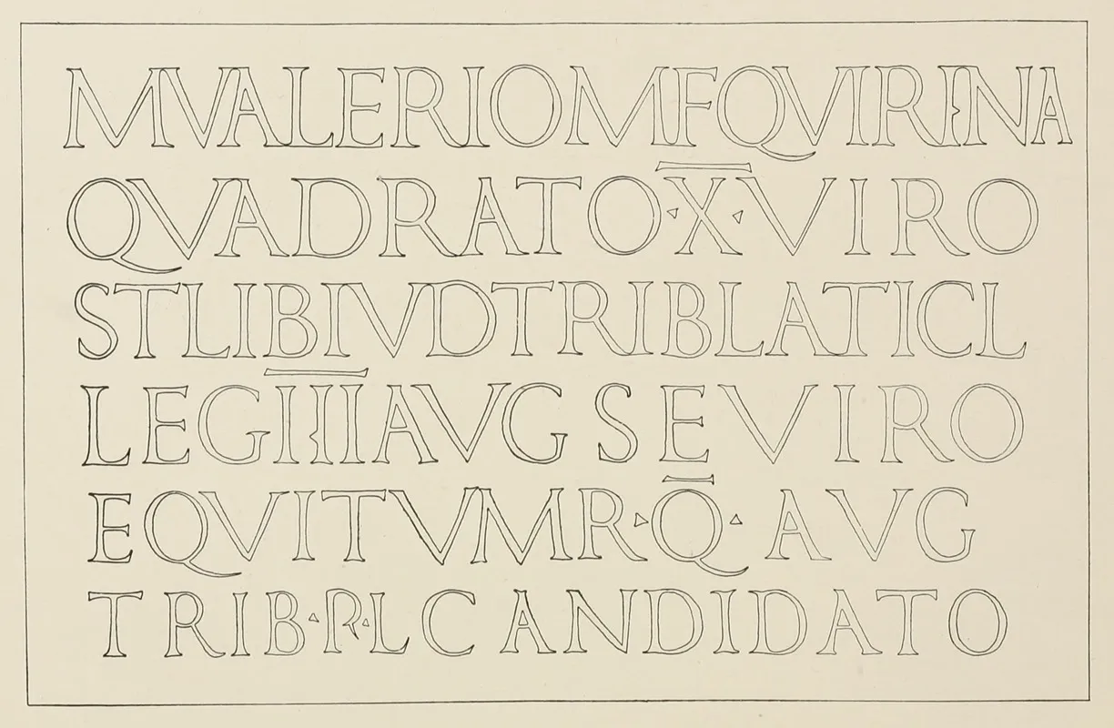Classic Roman Inscription In Stone Wall Art by Frank Chouteau Brown - High-Resolution Digital Print
