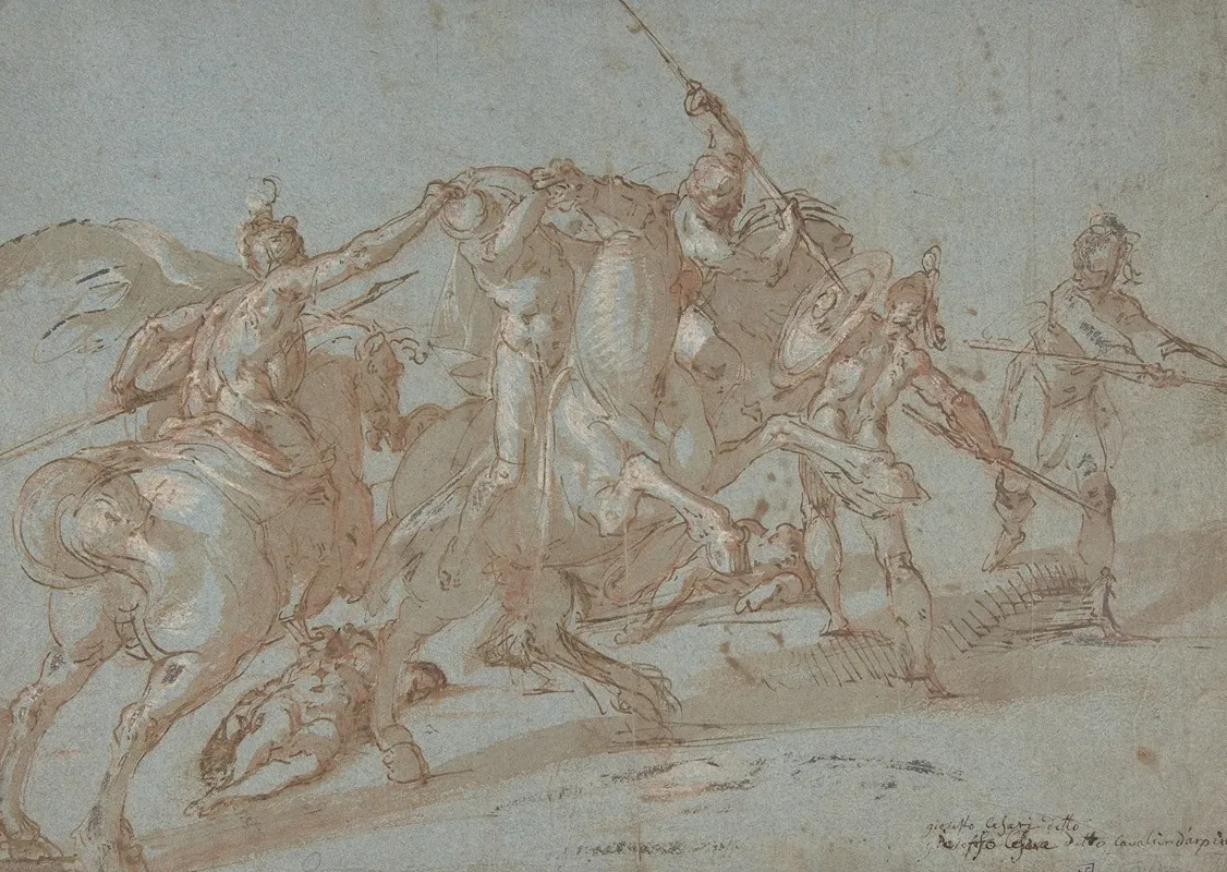 Classical Battle Scene Wall Art by Bartholomaeus Spranger - High-Resolution Digital Print