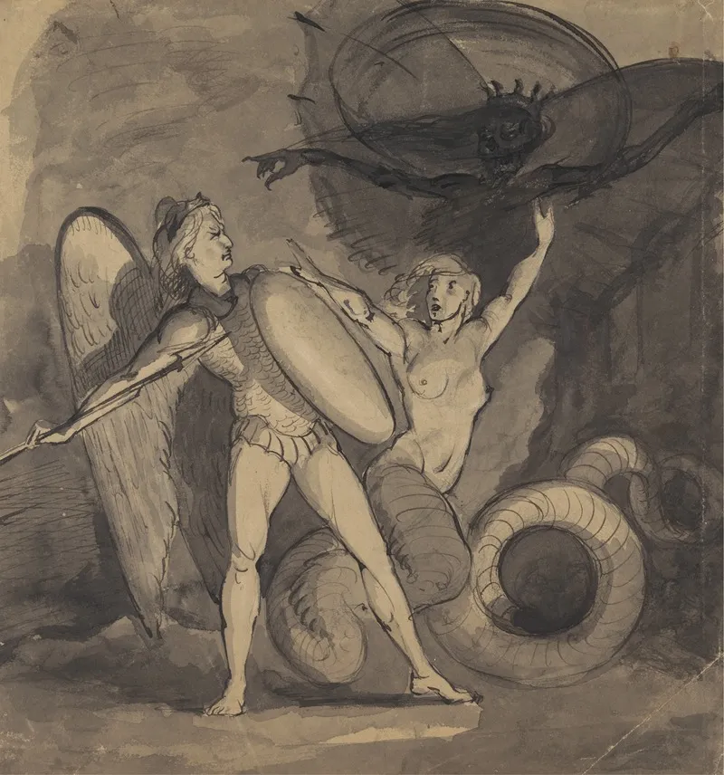 Classical Figures In Battle Wall Art by Mauritius Lowe - High-Resolution Digital Print