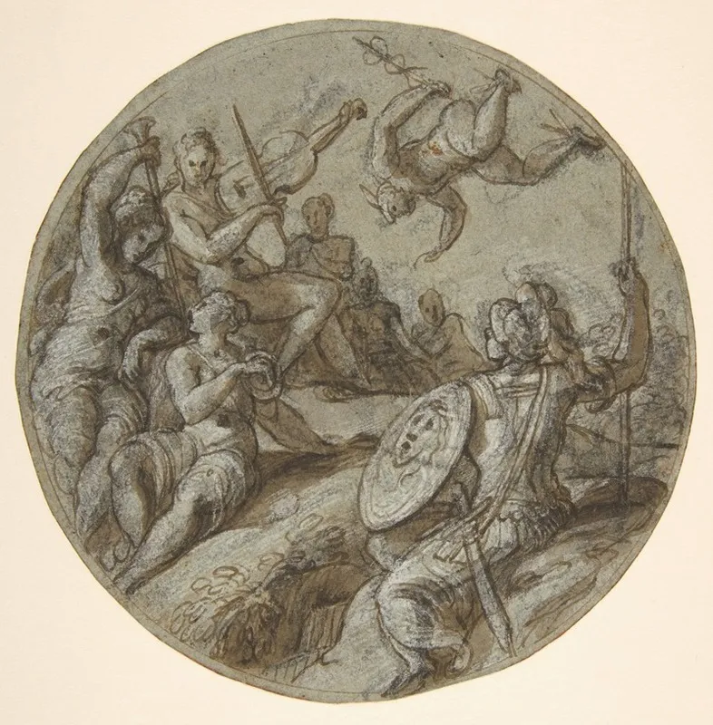 Classical Gods Muses And Allegorical Figures Wall Art by Giuseppe Salviati - High-Resolution Digital Print