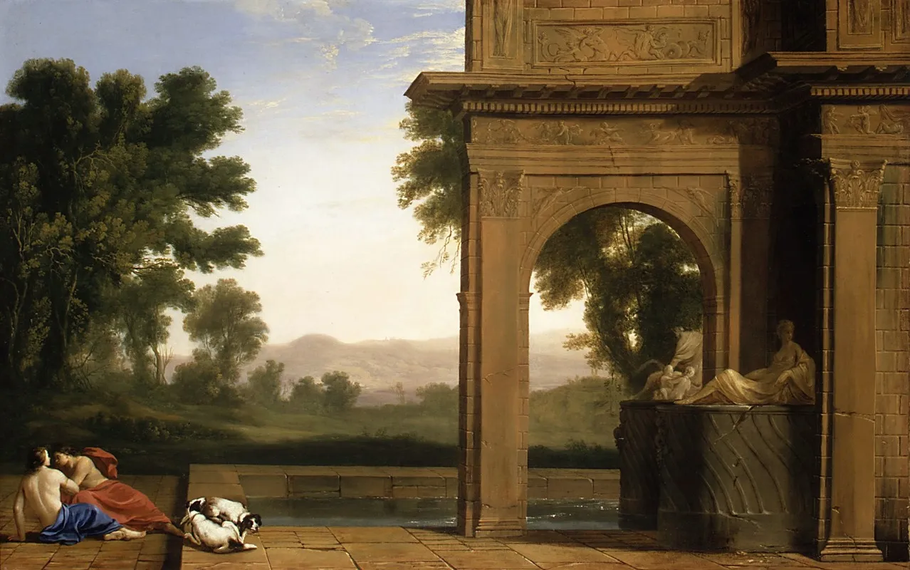 Classical Landscape With Figures