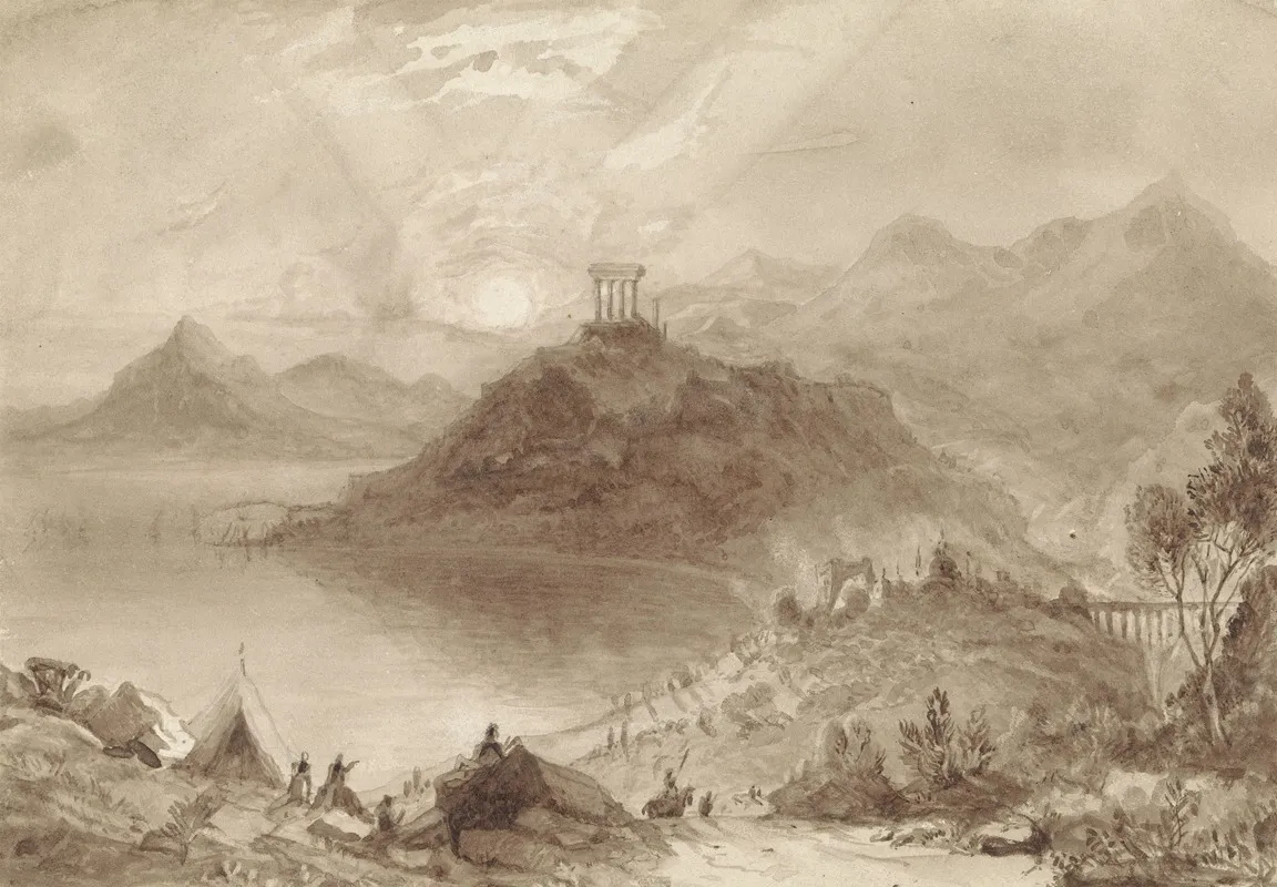 Classical Landscape With Temple