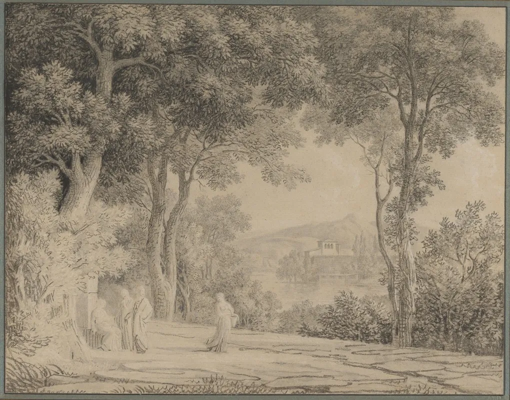 Classical Landscape With Women At A Fountain