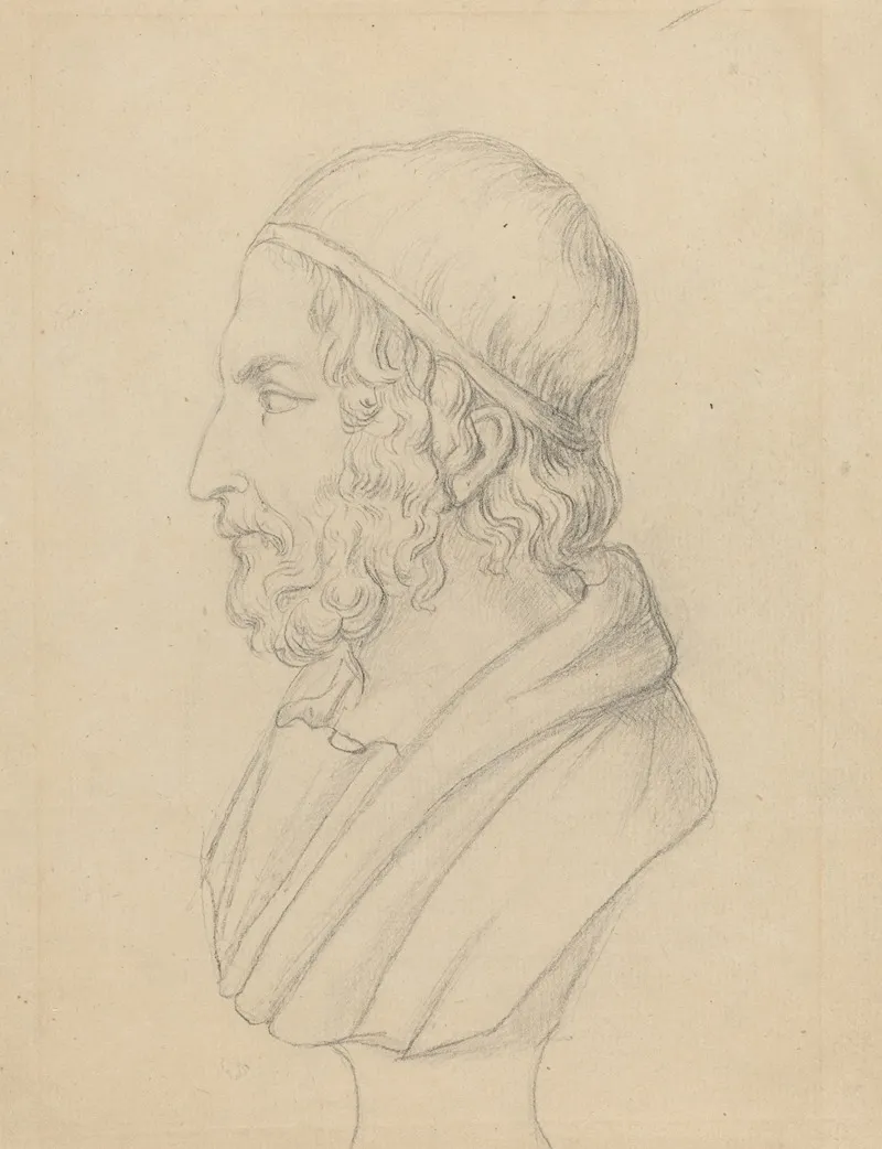 Classical Portrait Bust Of A Bearded Man