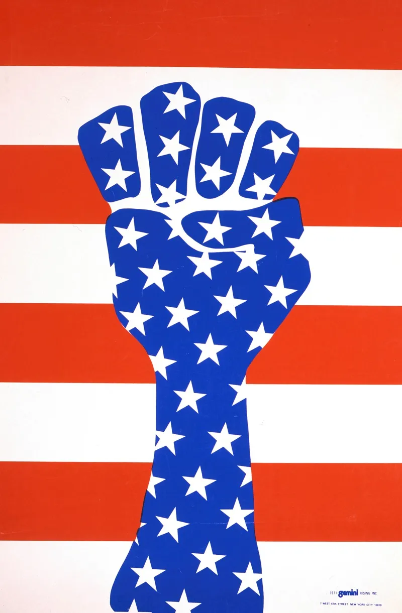 Clenched Fist With Stars And Stripes