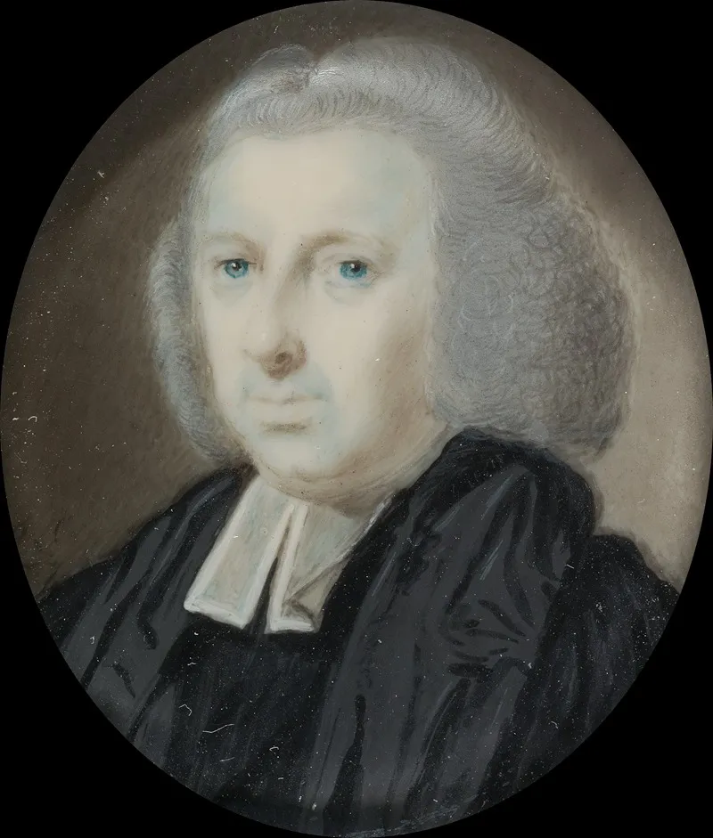 Cleric In Powdered Wig And Black Robes Wall Art by James Scouler - High-Resolution Digital Print