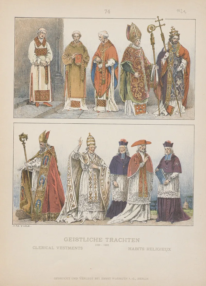 Clerical Vestments Wall Art by Adolf Rosenberg - High-Resolution Digital Print