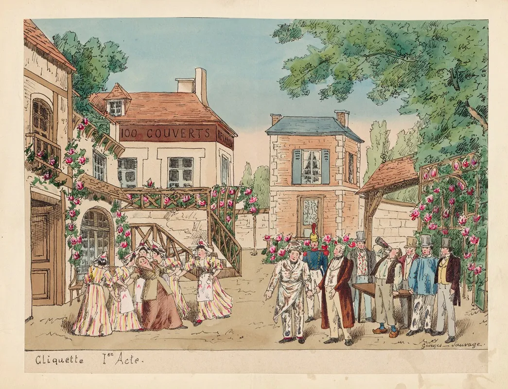 Cliquette Ier Acte Wall Art by Georges Sauvage - High-Resolution Digital Print