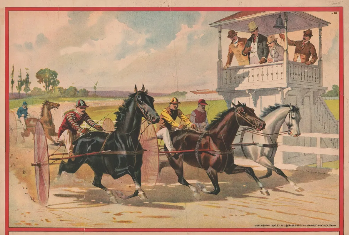 Close Finish At A Harness Race