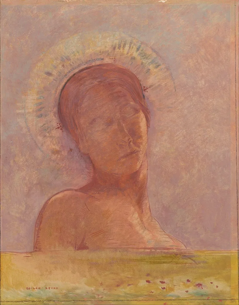Closed Eyes 2 Wall Art by Odilon Redon - High-Resolution Digital Print