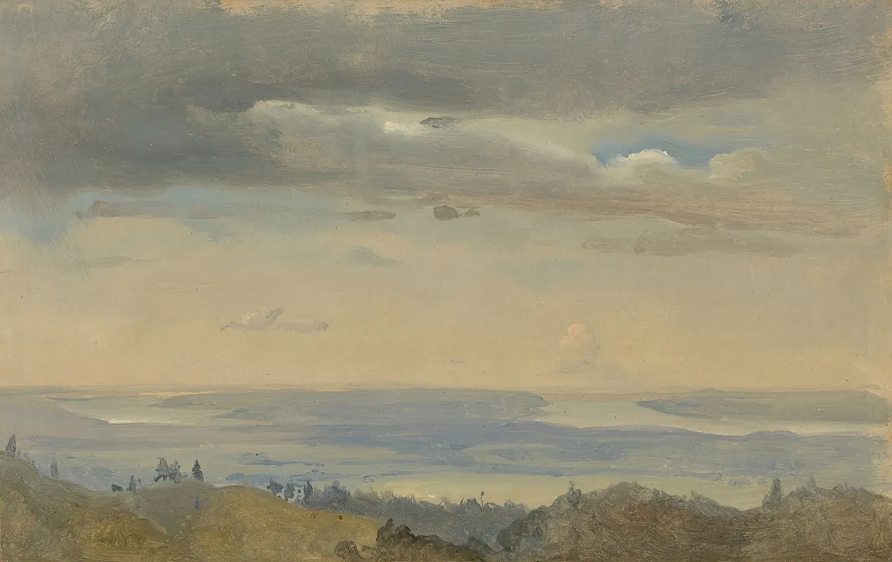 Cloud Study With River Landscape Wall Art by Johan Christian Dahl - High-Resolution Digital Print