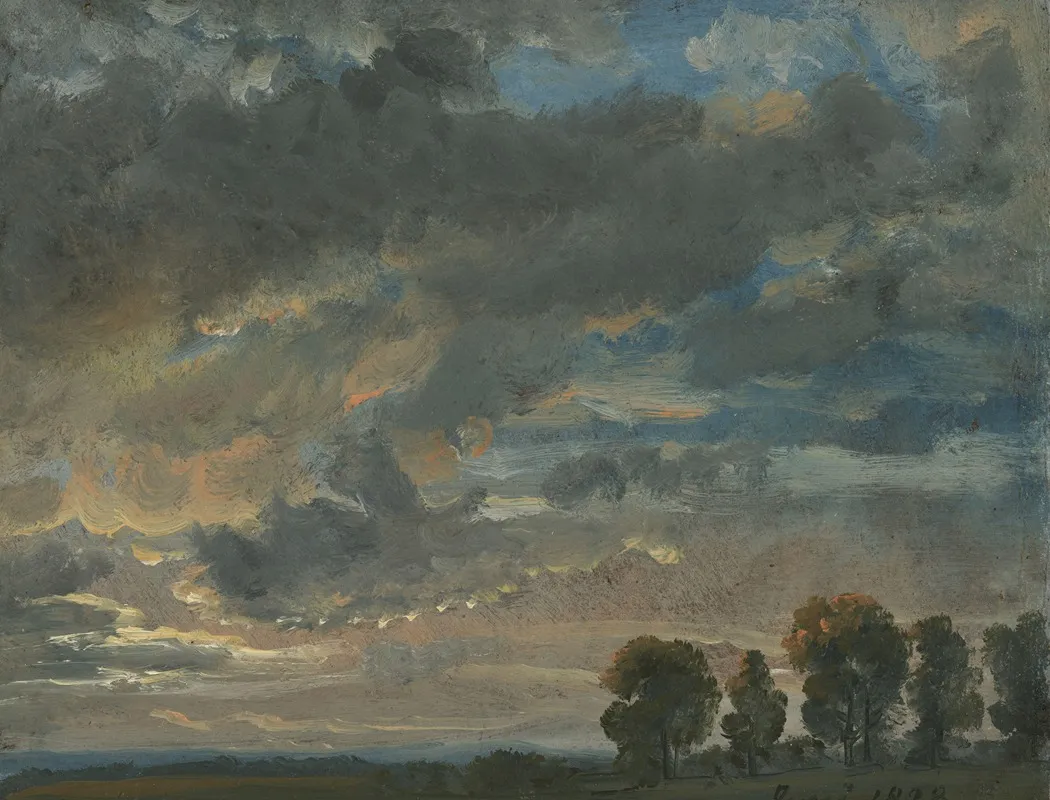 Clouds In The Evening Wall Art by Johan Christian Dahl - High-Resolution Digital Print