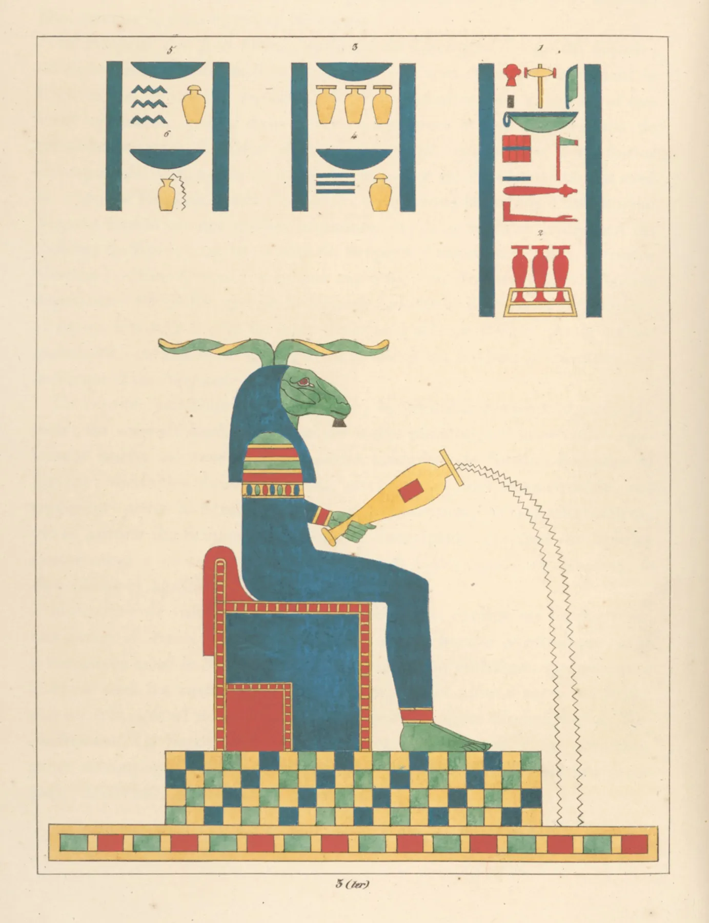 Cnouphis Nilus Jupiter Nilus Dieu Nil 2 Wall Art by Léon-Jean-Joseph Dubois - High-Resolution Digital Print