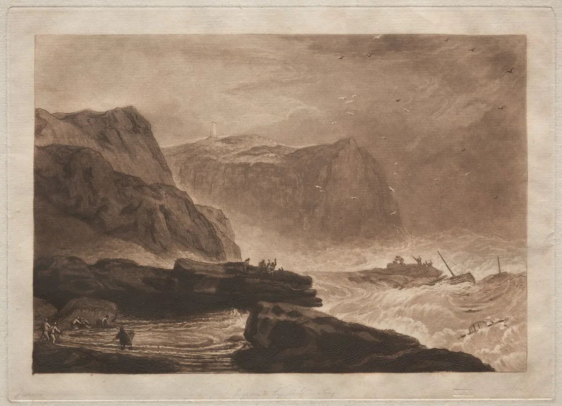 Coast Of Yorkshire Near Whitby Wall Art by Joseph Mallord William Turner - High-Resolution Digital Print