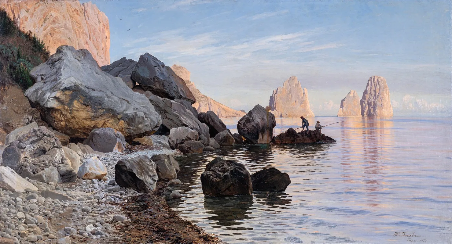 Coast Scene Capri Wall Art by Harald Jerichau - High-Resolution Digital Print