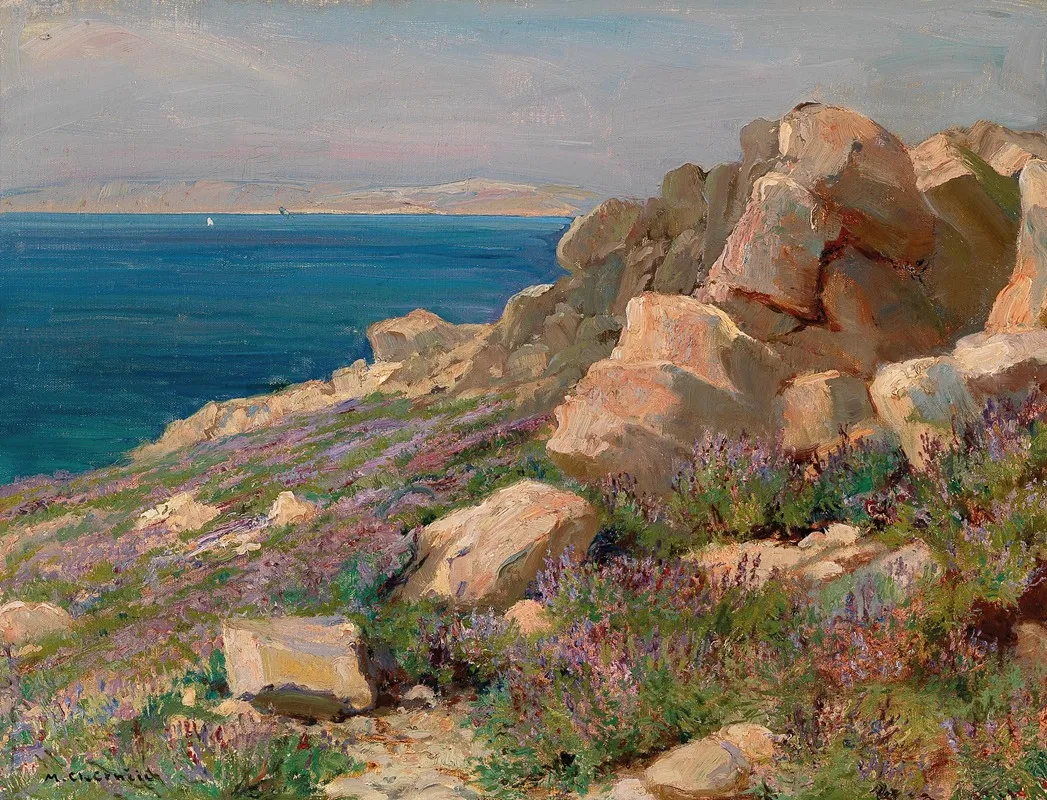 Coastal Landscape In Croatia Wall Art by Menci Clement Crnčić - High-Resolution Digital Print