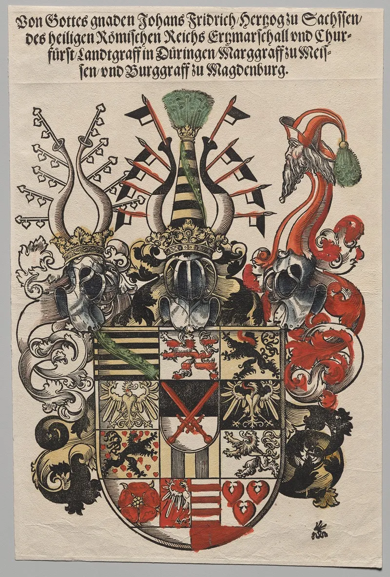 Coat Of Arms Of John Frederic Elector Of Saxony Called The Magnanimous
