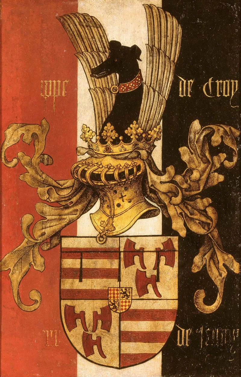 Coat Of Arms Of The Family De Croy Wall Art by Rogier van der Weyden - High-Resolution Digital Print