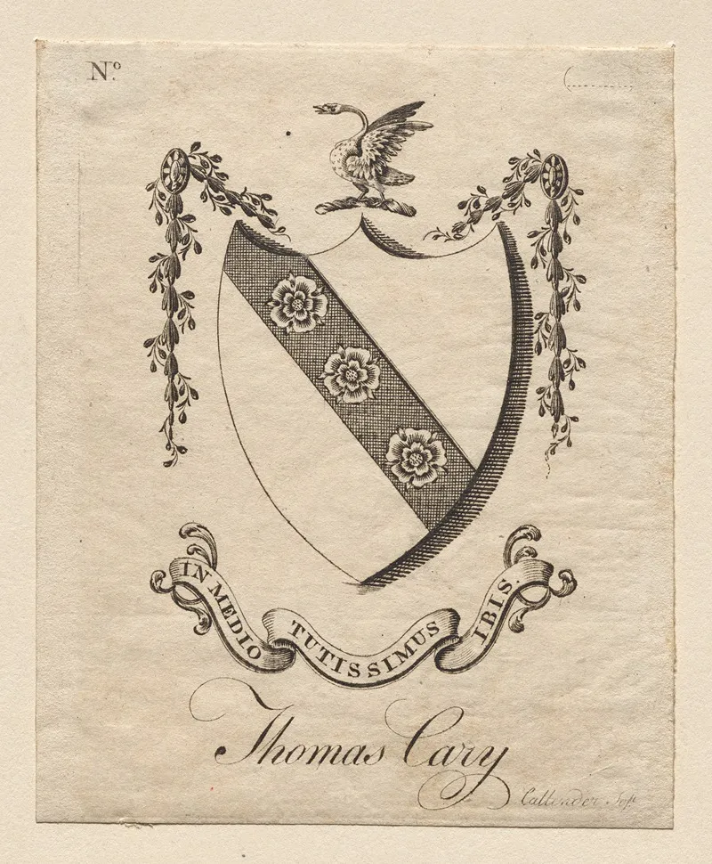 Coat Of Arms With Thomas Cary Inscribed Below Wall Art by Joseph Callender - High-Resolution Digital Print