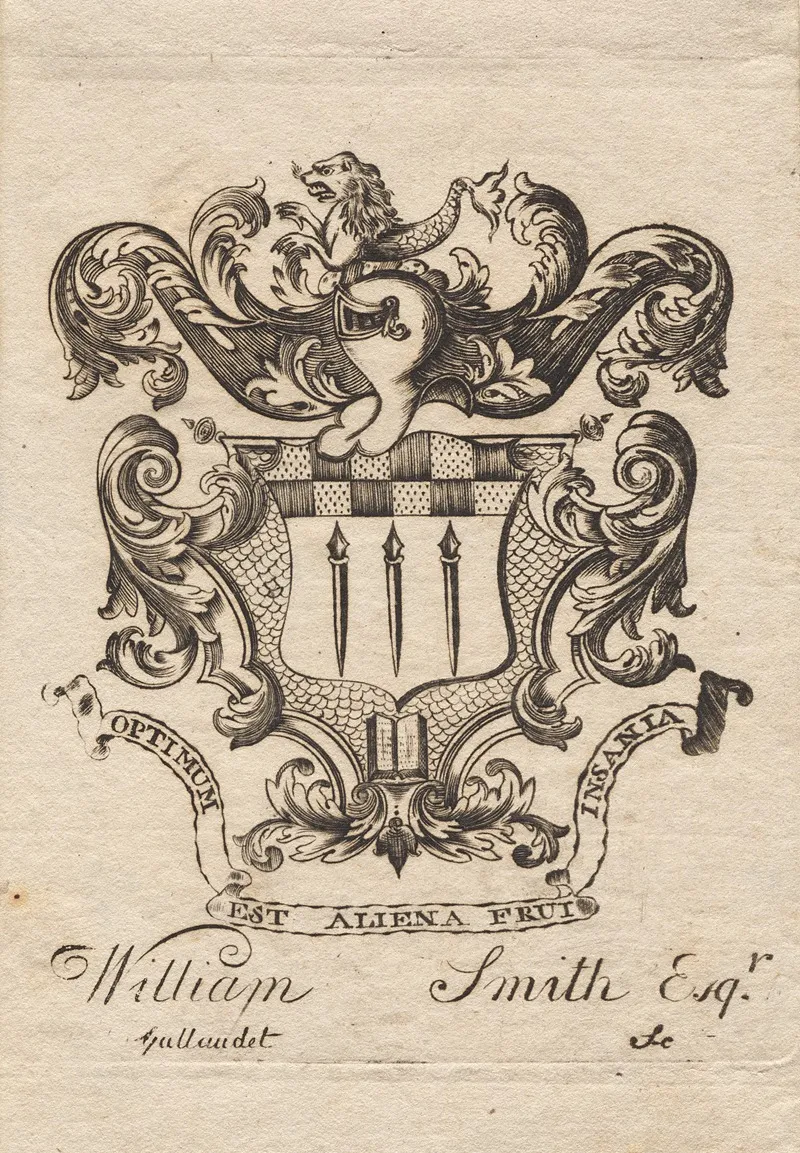 Coat Of Arms With William Smith Esq Inscribed Below Wall Art by Joseph Callender - High-Resolution Digital Print