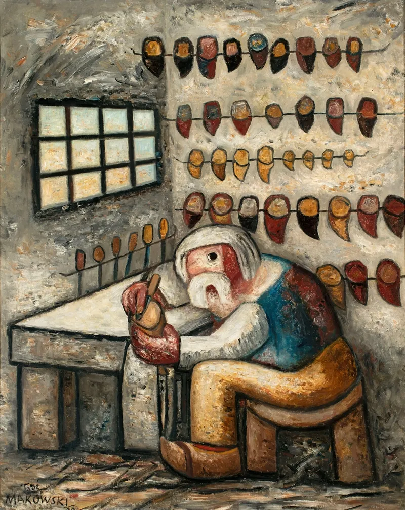 Cobbler Le Sabotier Wall Art by Tadeusz Makowski - High-Resolution Digital Print